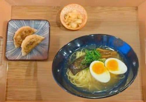 冷やしラーメン＆餃子定食　HIYASHI RAMEN AND GYOZA TEISHOKU
