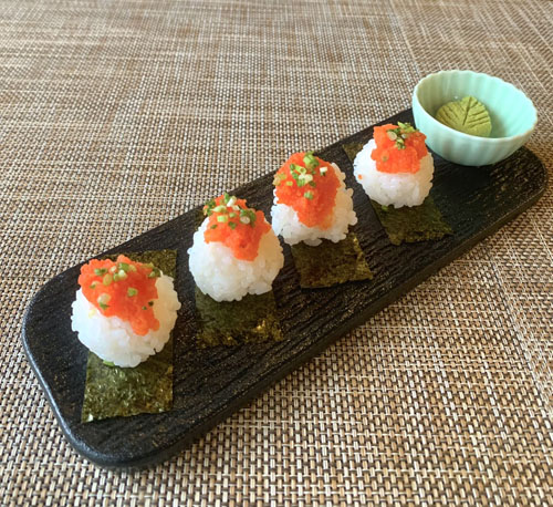 明太子てまり寿司　Mentaiko Temari Sushi	